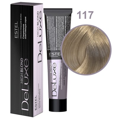 Краска-уход для волос 117 Пепельно-коричневый блондин ультра DeLuxe High Blond ESTEL 60 мл