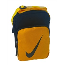 Мужская сумка из текстиля, цвет черный с жёлтым