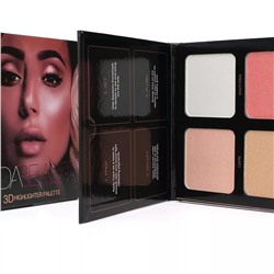 Хайлайтер Hudabeauty 3D Highlighter Palette (4 цвета) Rose Sands Edition