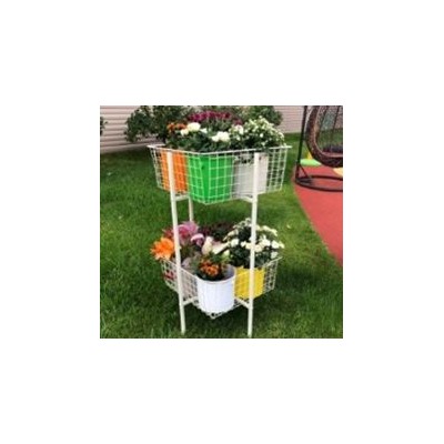 Этажерка для цветов с корзинами и кашпо (8 штук) 410х410х820