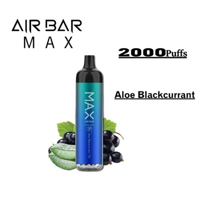 Air Bar Max 2000 затяжек испаритель Алоэ Черная смородина