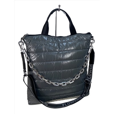 Cтильная женская сумка-шоппер из водооталкивающей ткани, цвет серый