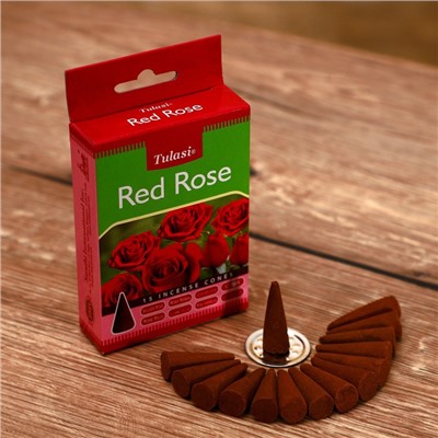 Благовония "Tulasi" 15 аромаконусов Red rose