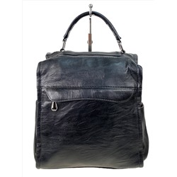 Женская сумка -рюкзак из искусственной кожи, цвет черный