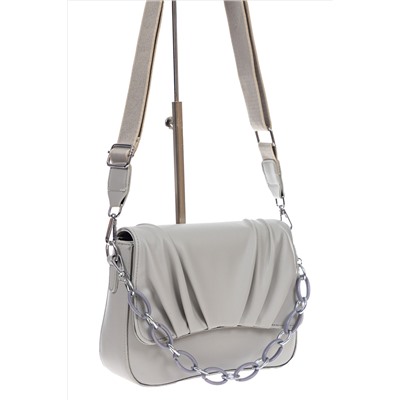 Женская сумка кросс-боди из искусственной кожи, цвет бело серый