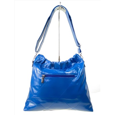 Женская сумка хобо из искусственной кожи, цвет синий