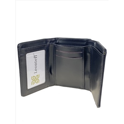 Женский кошелёк с фермуаром из искусственной кожи, цвет черный