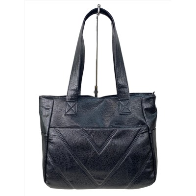 Женская сумка из искусственной кожи, цвет черный
