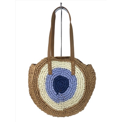 Женская плетеная сумка из соломы, цвет крафт