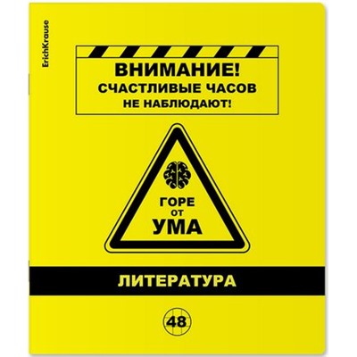 Тетрадь 48л с пластиковой обложкой "Be Informed" по литературе 59481 Erich Krause {Россия}