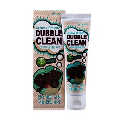 Зубная паста «Mukunghwa» / «Dubble Clean» кремовая с очищающими пузырьками и фитонцидами 110 г, коробка