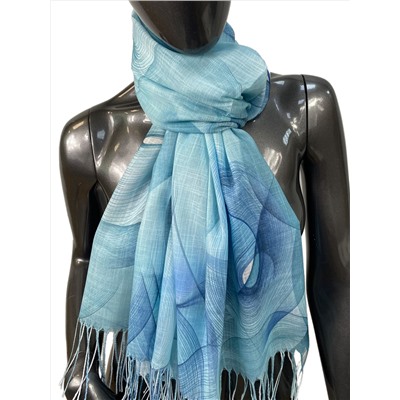 Легкий палантин-шарф с узором ,мультицвет