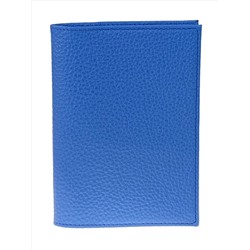 Обложка для паспорта из натуральной кожи, цвет синий