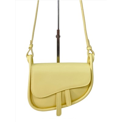 Женская сумка-седло из искусственной кожи, цвет желтый