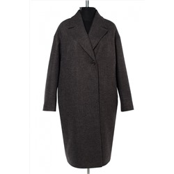 02-2974 Пальто женское утепленное валяная шерсть темно-серый