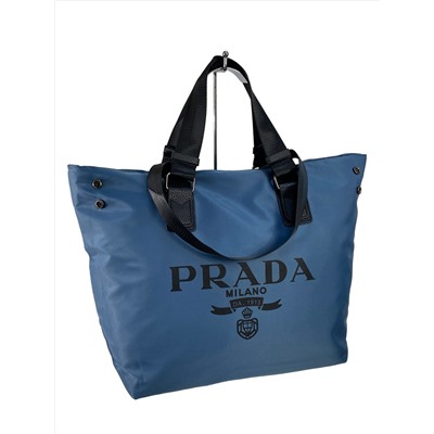 Текстильная сумка шоппер на молнии, цвет синий