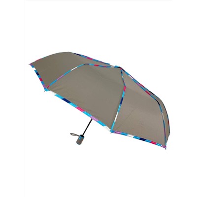Зонт женский полуавтомат с цветными вставками, цвет серый