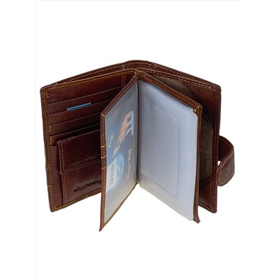 Мужской кошелек органайзер из натуральной кожи , цвет коричневый