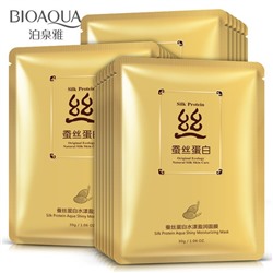 Подтягивающая и увлажняющая маска с протеинами шелка Bioaqua Silk Protein