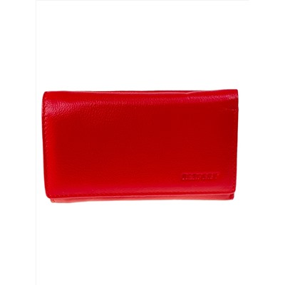 Женский кошелек из натуральной кожи, цвет красный