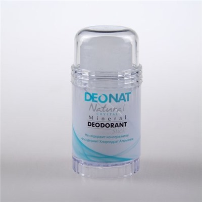 Дезодорант-Кристалл "ДеоНат", стик цельный, вывинчивающийся (twist-up), 80 гр.