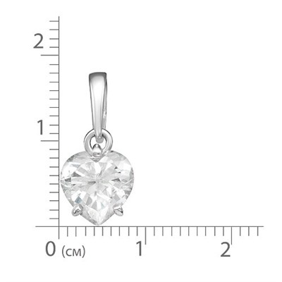 Серебряная подвеска с бесцветным фианитом 943