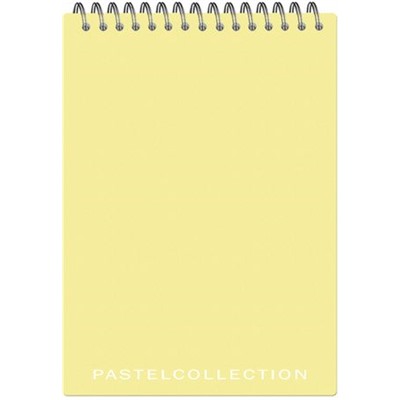 Блокнот на спирали А5 60л клетка "Pastel Collection Yellow" пластиковая обложка 3408 Полином {Россия}