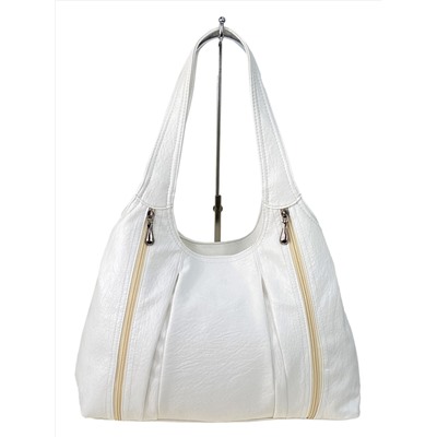Женская сумка шоппер из искусственной кожи, цвет белый