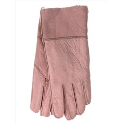 Женские перчатки из овчины, цвет розовый