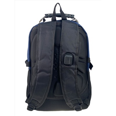 Мужской рюкзак из текстиля ,цвет черный/синий