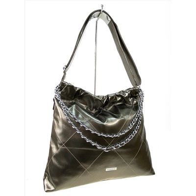 Женская сумка хобо из искусственной кожи, цвет бронза