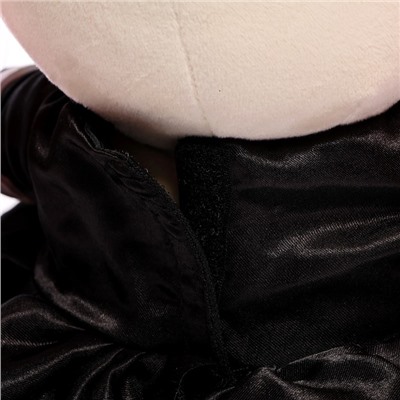 Мягкая игрушка «Зайка Лин», в модном чёрном платье с белым воротничком», 25 см