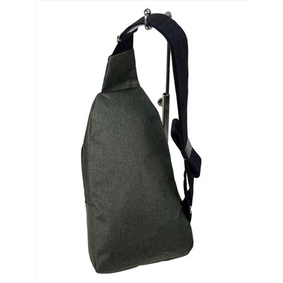 Мужская сумка-слинг из текстиля, цвет зеленый