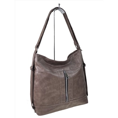 Женская сумка из искусственной кожи цвет коричнево-серый