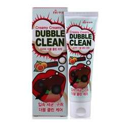 Зубная паста «Mukunghwa» / «Dubble Clean» кремовая с очищающими пузырьками и экстрактом красного грейпфрута 110 г, коробка