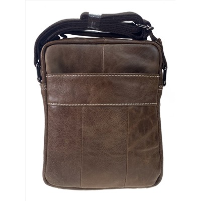 Мужская сумка из натуральной кожи, цвет серо-коричневый