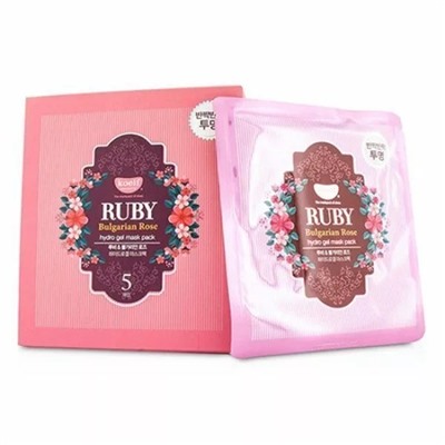 Маски для лица Koelf Ruby & Bulgarian Rose Hydrogel Mask Pack это гидрогелевая маска с рубиновым порошком 5 штук упаковка (Корея оригинал)