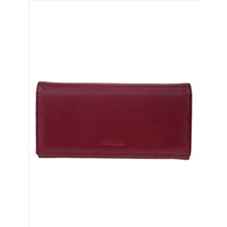 Женский кошелёк-портмоне из натуральной кожи, цвет бордовый