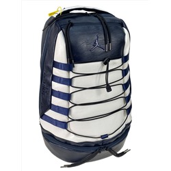 Универсальный рюкзак из искусственной кожи и текстиля, цвет синий с белым