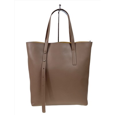 Женская сумка из натуральной кожи, цвет серо-коричневый