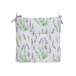Подушка на стул Lavender, волокно полиэфирное, цветы, фиолетовый