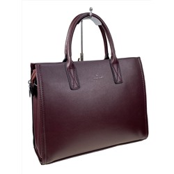 Женская сумка портфель из искусственной кожи цвет бордовый