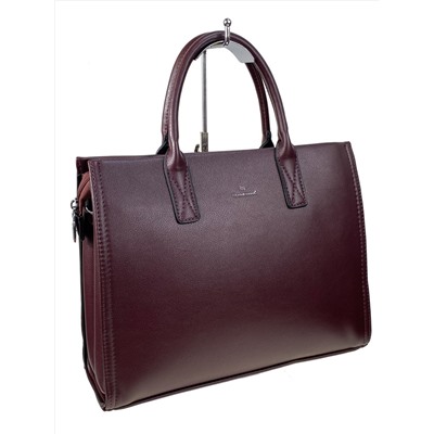 Женская сумка портфель из искусственной кожи цвет бордовый