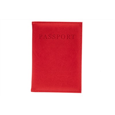 Обложка на паспорт из искусственной кожи, цвет красный