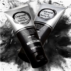 Отшелушивающий пилинг - гель с углём FarmStay Charcoal Toning Peeling Gel 180 мл