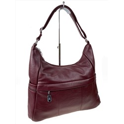 Женская сумка хобо из искусственной кожи, цвет бордо