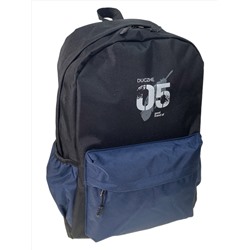 Мужской рюкзак из текстиля ,цвет черный с синим