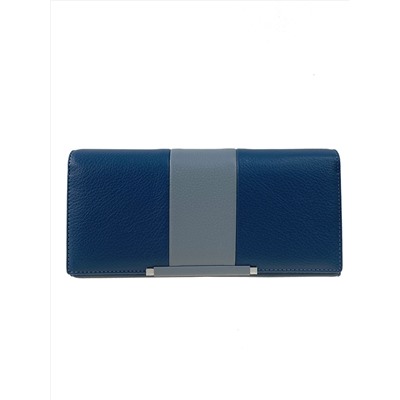 Женский кошелёк с фермуаром из искусственной кожи, цвет синий