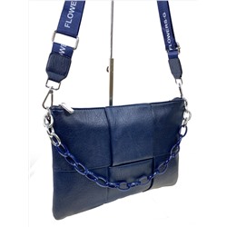 Женская сумка -клатч из искусственной кожи, цвет синий