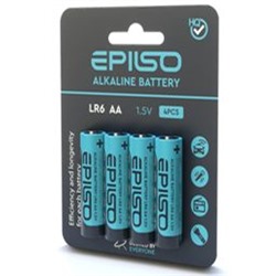 Элемент питания EPILSO LR6/AA 4 Blister Card 1.5V (40/720) EPB-LR6-4BC EPILSO {Китай}